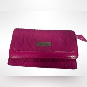 Vera Bradley tri fold fuchsia wallet